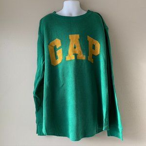 GAP KIDS green and yellow waffle t-shirt size L